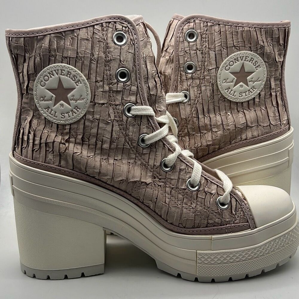CONVERSE OrthoLite Chuck 70 De Luxe Heel Satin High Top Shoe Women Sz 7.5 NWB